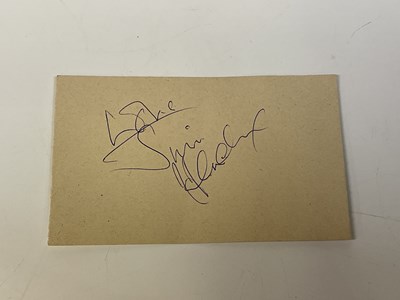 Lot 2094 - JIMI HENDRIX; a small card bearing the...