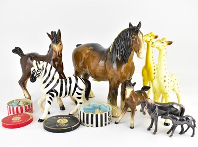 Lot 564 - Various pottery animals, to include a Beswick...
