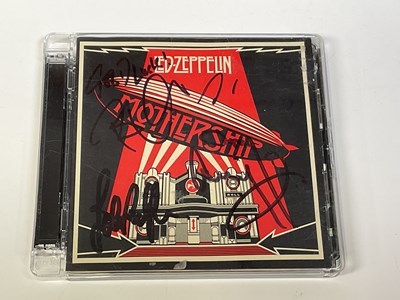 Lot 2108 - LED ZEPPELIN; a CD bearing the signatures of...