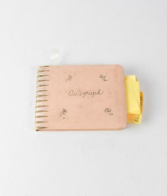 Lot 252 - A partially filled autograph book with...