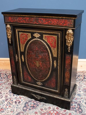 Lot 2342 - A late Victorian ebonised and Boulle work side...