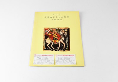 Lot 208 - PAUL SIMON; a 'Graceland' tour programme,...
