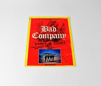Lot 176 - BAD COMPANY; an Earl's Court programme signed...