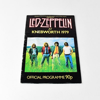 Lot 200 - LED-ZEPPELIN; a Knebworth 1979 program, signed...