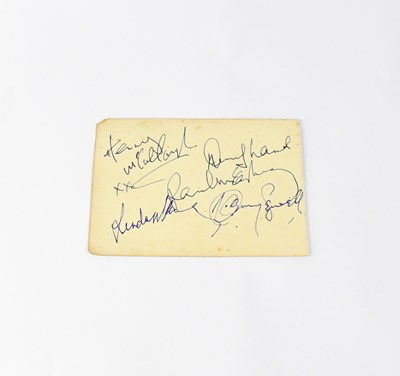 Lot 243 - WINGS; a torn page from an autograph book...
