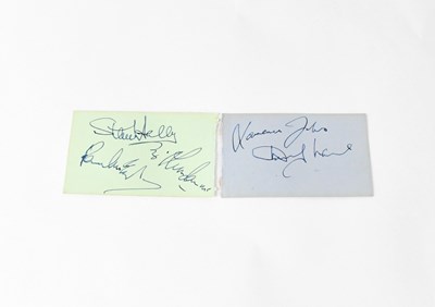 Lot 244 - WINGS; two small torn pages form an autograph...