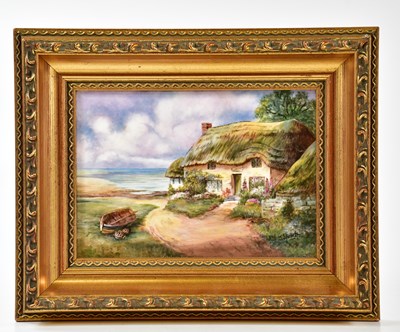 Lot 1493 - JAMES SKERRITT (ROYAL WORCESTER ARTIST); hand...