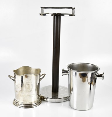Lot 4326 - ALESSI; a contemporary chrome wine cooler on...