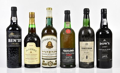 Lot 4032 - PORT; six bottles of mixed port including...