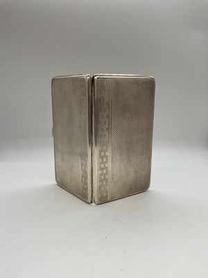 Lot 1047 - A George V hallmarked silver cigarette case of...