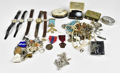 Lot 2157 - A quantity of costume jewellery to include...