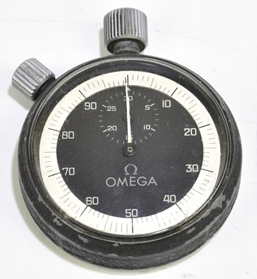 Lot 2194 - OMEGA; a stopwatch, with Arabic numbers and...
