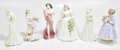 Lot 1421 - COALPORT; a group of six figures to include...