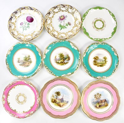 Lot 1489 - DAVENPORT; nine cabinet plates to include two...
