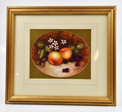 Lot 329 - MARIE GRAVES; watercolour, still life of fruit,...
