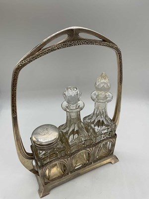 Lot 1057 - A German Jugendstil 800 grade white metal...