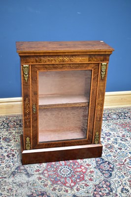 Lot 2341 - A Victorian inlaid walnut pier cabinet with...