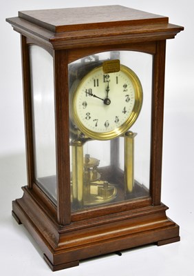 Lot 2264 - GUSTAV BECKER; a four glass mantel clock, the...