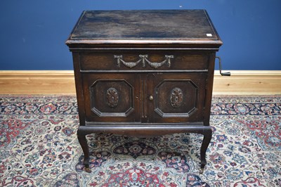 Lot 1169 - CLUMBER; an oak cased wind up gramophone with...