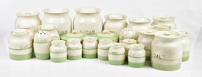 Lot 1449 - KLEEN KITCHENWARE; a collection of 1930s jars...