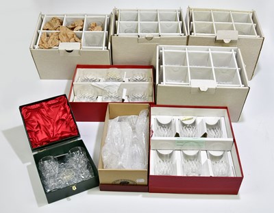 Lot 1565 - BACCARAT; six cased sets of glasses, together...