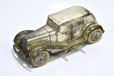 Lot 1036 - A novelty chrome plated cigarette dispenser...