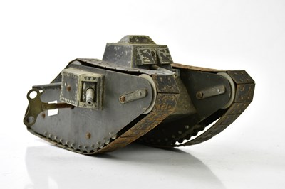 Lot 4541 - A large clockwork model of a WWI tank...
