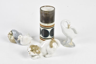 Lot 5381 - A small Troika cylindrical vase, together with...
