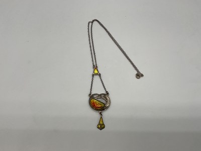 Lot 1278 - A sterling silver and enamel decorated Art...