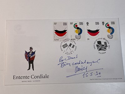 Lot 2268 - JACQUES CHIRAC; a first day cover signed by...