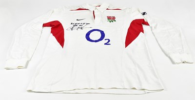 Lot 1223 - JONNY WILKINSON; a 2003 England rugby shirt,...
