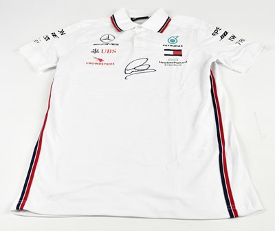 Lot 1224 - LEWIS HAMILTON; a signed AMG Mercedes polo...