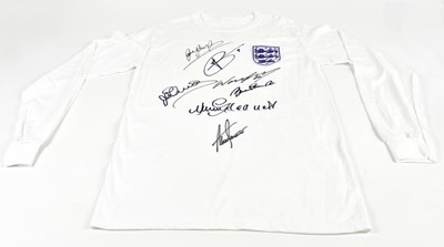 Lot 1260 - ENGLAND; a top goal scorers retro-style shirt,...