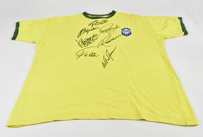 Lot 1290 - BRAZIL; a 1970s retro-style shirt, signed to...