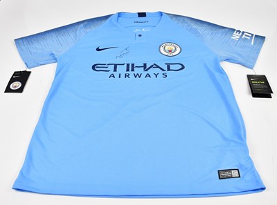 Lot 1288 - SERGIO AGUERO; an autographed replica...