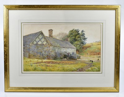 Lot 337 - W PALIENT; watercolour, farmyard with hens,...