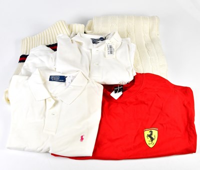 Lot 1025 - RALPH LAUREN; two cream cotton short sleeve...