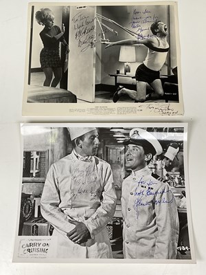 Lot 2177 - CARRY ON; two black and white photographs each...