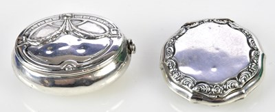 Lot 2563 - A German 800 grade silver pill box of oval...