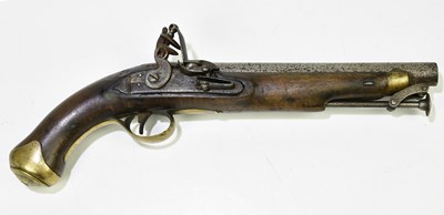 Lot 562 - A Newland flintlock holster pistol with 8.5"...