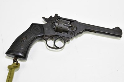 Lot 561 - WEBLEY; a deactivated mark IV .38 war finish...