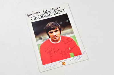 Lot 1244 - A George Best memorial service dinner menu,...