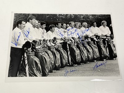 Lot 2330 - THE RYDER CUP; a black and white photograph...