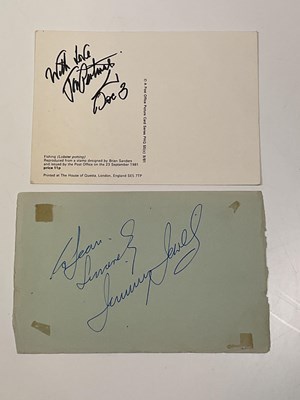 Lot 2176 - JON PERTWEE AND JIMMY JEWEL; a postcard and...