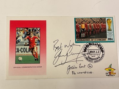 Lot 2353 - GARY LINEKER; a first day cover bearing the...