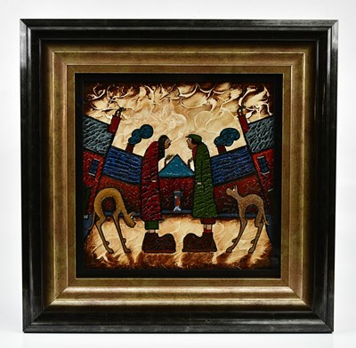 Lot 218 - ALBERT BARLOW (born 1944); oil on board, 'Not...