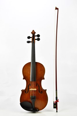 Lot 1245 - A three-quarter size German violin,...