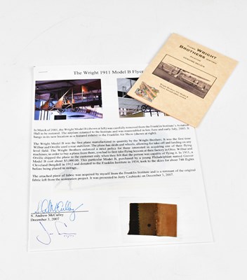 Lot 473 - WRIGHT BROTHERS INTEREST; a fragment of the...