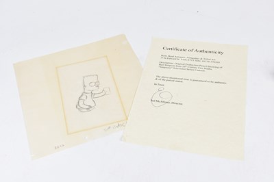 Lot 474 - THE SIMPSONS; an original production pencil...