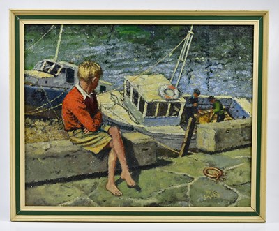 Lot 262 - FRED CASTLE; oil on board, 'Daydreams', signed,...